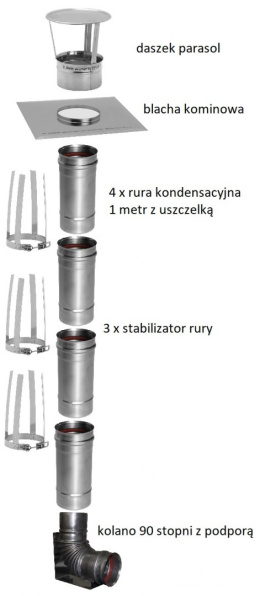 Wkład kondensacyjny 4 m fi 60