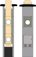 Komin Jawar Uniwersal PLUS Perlitowy fi 160+2W - 4 mb.